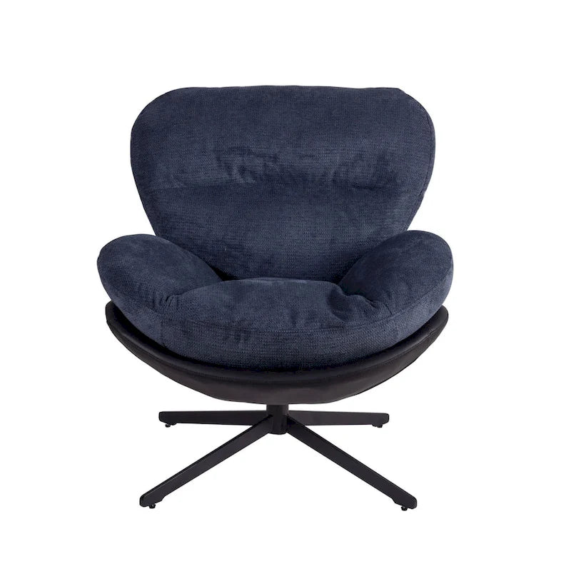 Fauteuil pivotant 360 en chenille moderne avec base en métal