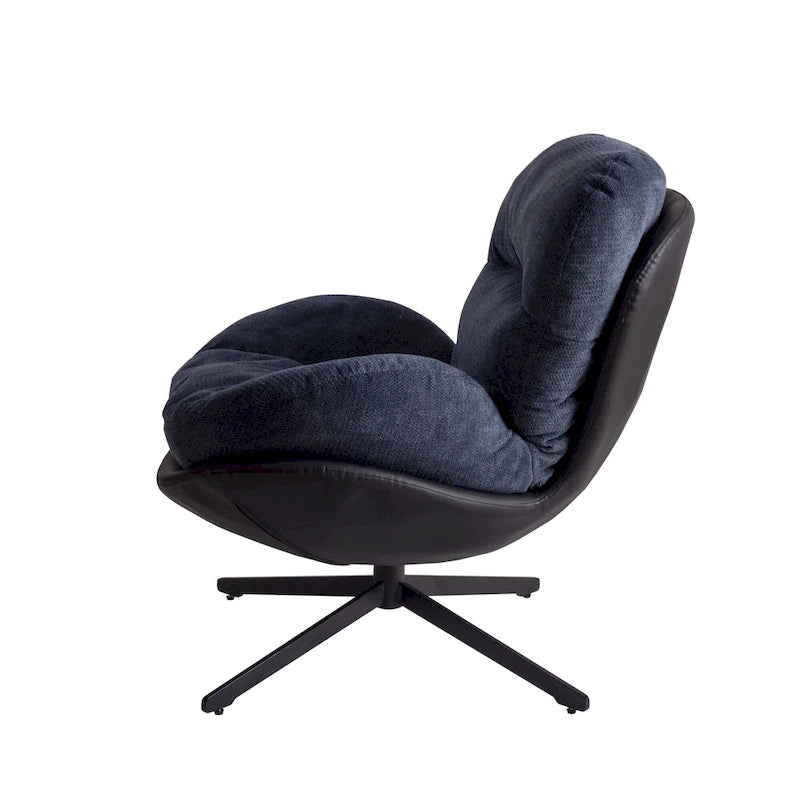 Fauteuil pivotant 360 en chenille moderne avec base en métal
