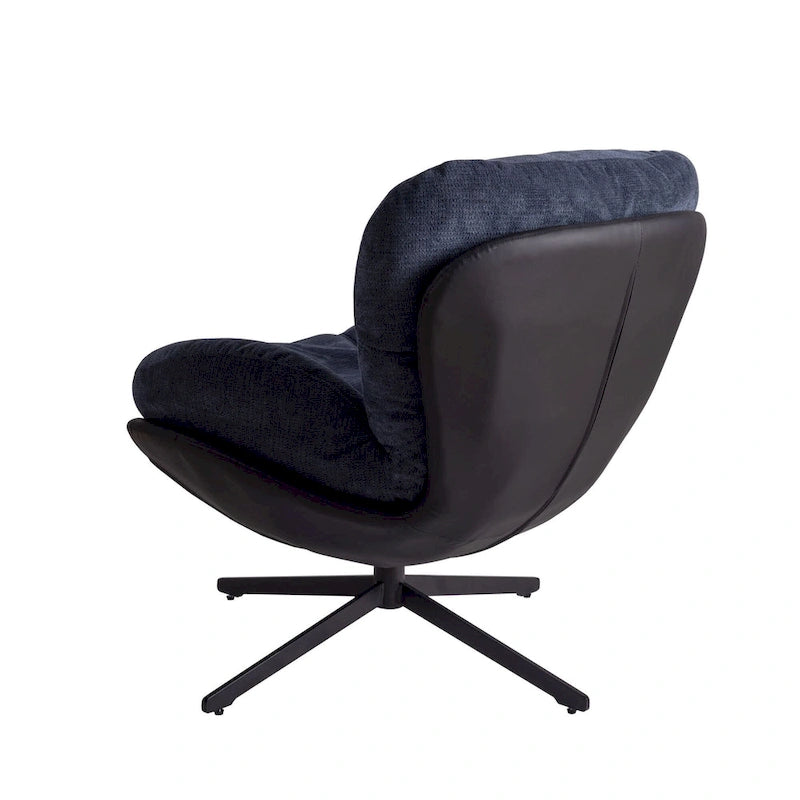 Fauteuil pivotant 360 en chenille moderne avec base en métal