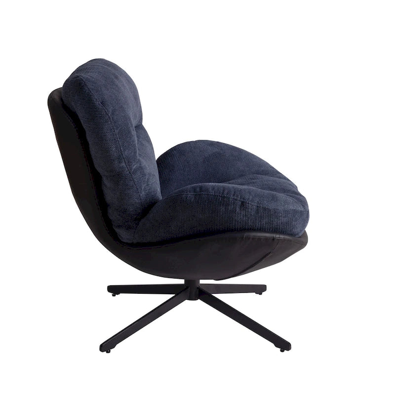 Fauteuil pivotant 360 en chenille moderne avec base en métal