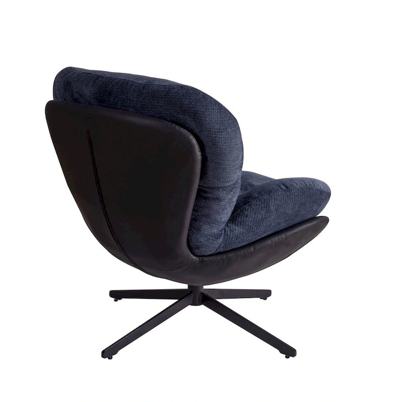 Fauteuil pivotant 360 en chenille moderne avec base en métal