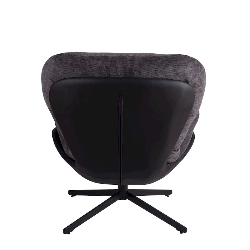 Fauteuil pivotant 360 en chenille moderne avec base en métal
