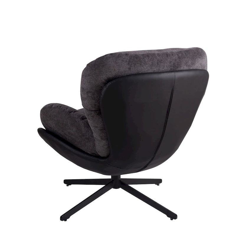 Fauteuil pivotant 360 en chenille moderne avec base en métal
