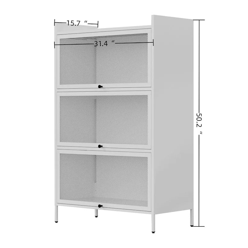 Meuble de rangement de garde-manger avec portes coulissantes escamotables