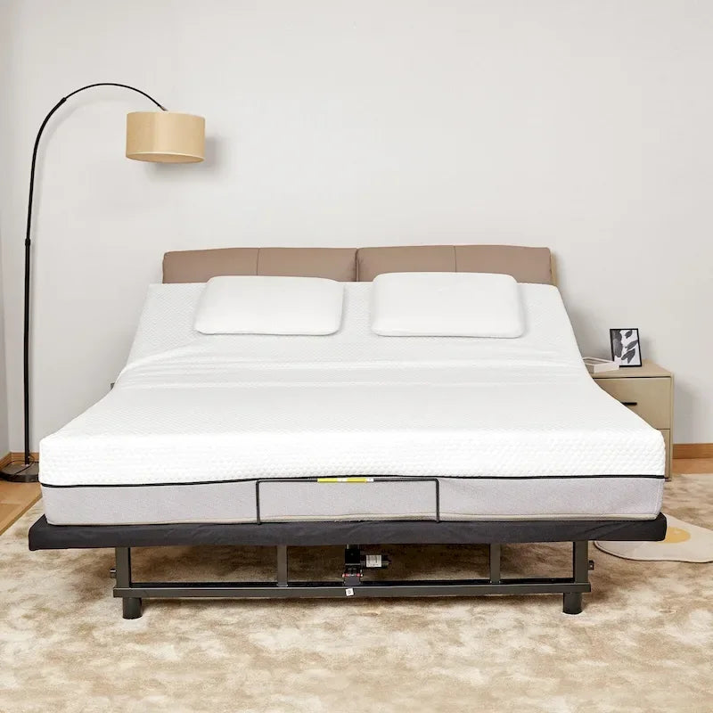 Cadre de lit ajustable Queen avec inclinaison tête et pieds, télécommande sans fil, gravité zéro