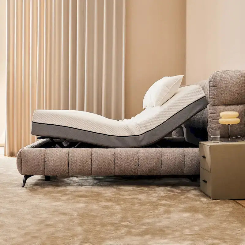 Cadre de lit ajustable Queen avec inclinaison tête et pieds, télécommande sans fil, gravité zéro