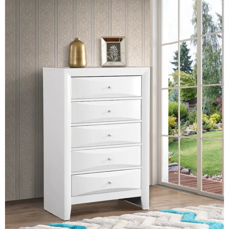Commode de chambre à 5 tiroirs