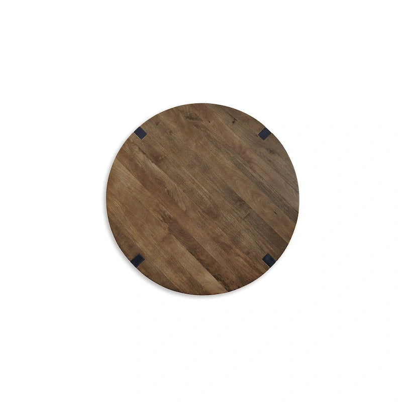 Table basse en bois de manguier marron/noir - 44x44x19