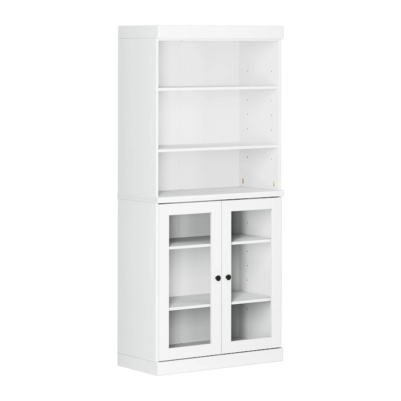 Meuble de cuisine garde-manger 32 po en bois massif avec 2 portes