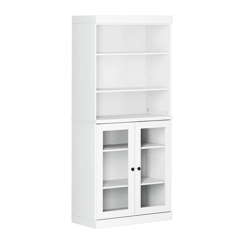 Meuble de cuisine garde-manger 32 po en bois massif avec 2 portes