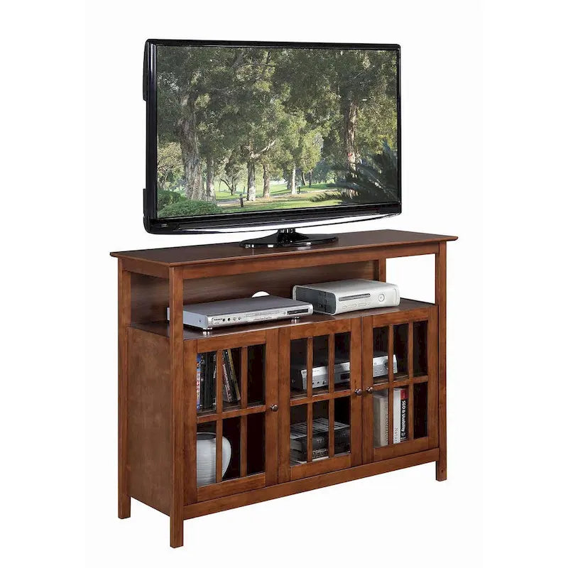 Meuble TV de luxe avec armoires de rangement et étagère, pour téléviseurs jusqu'à 55 pouces
