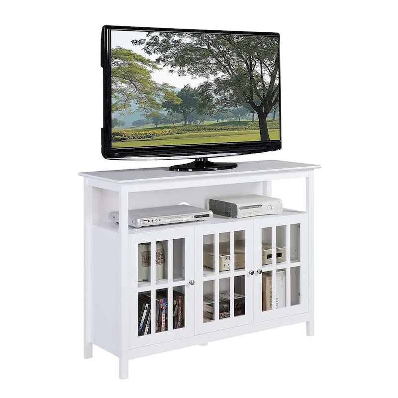 Meuble TV de luxe avec armoires de rangement et étagère, pour téléviseurs jusqu'à 55 pouces