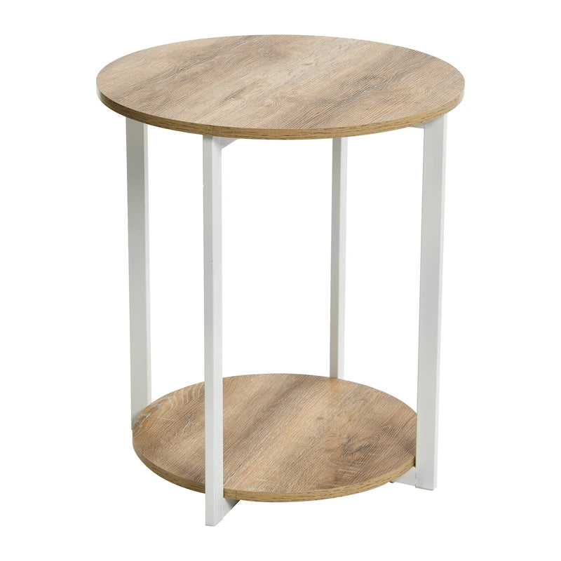 Table d'appoint avec étagère de rangement