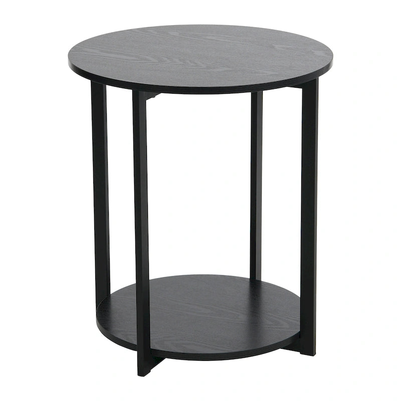 Table d'appoint avec étagère de rangement