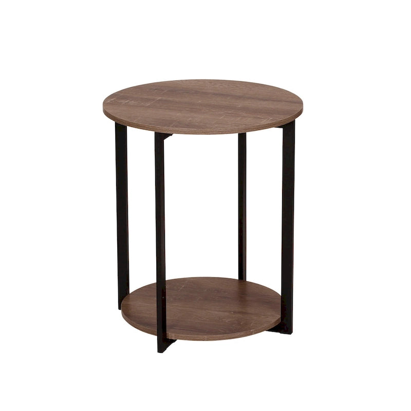 Table d'appoint avec étagère de rangement