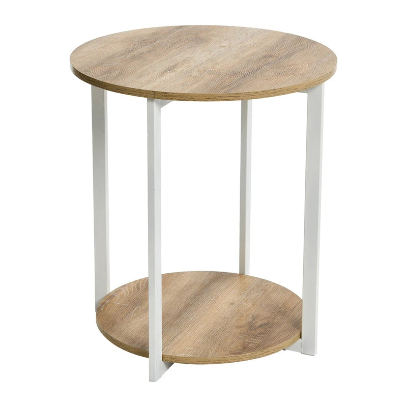 Table d'appoint avec étagère de rangement