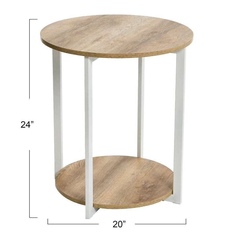 Table d'appoint avec étagère de rangement