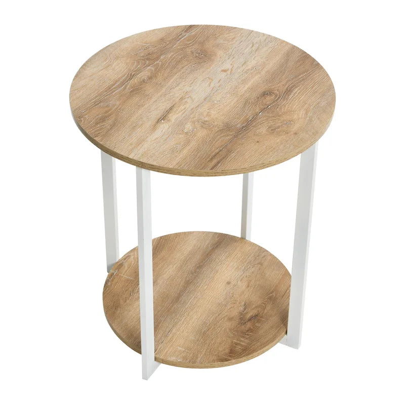 Table d'appoint avec étagère de rangement