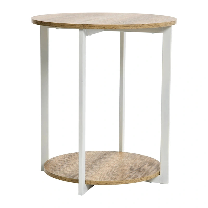 Table d'appoint avec étagère de rangement