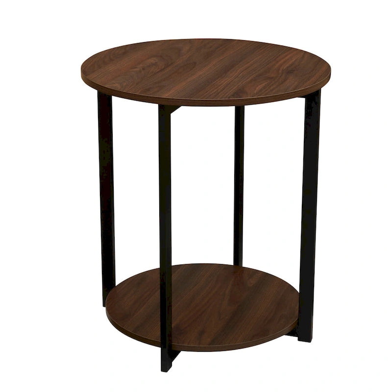 Table d'appoint avec étagère de rangement