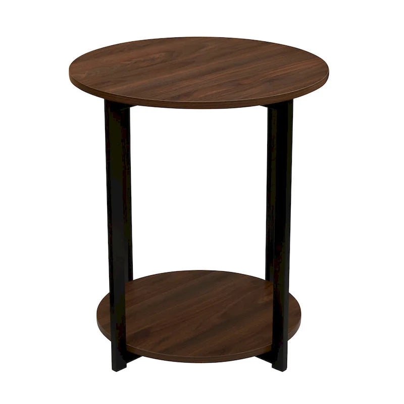 Table d'appoint avec étagère de rangement