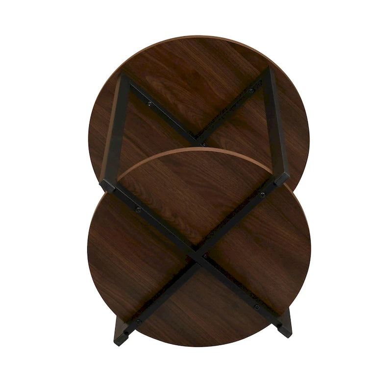 Table d'appoint avec étagère de rangement