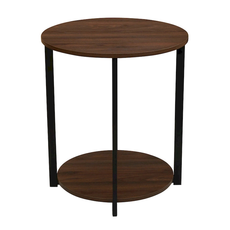 Table d'appoint avec étagère de rangement