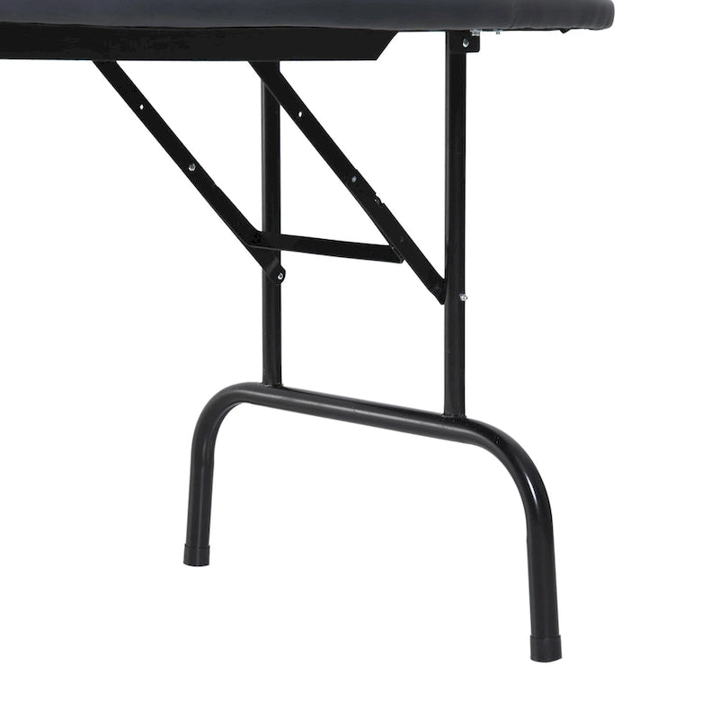 Table de poker demi-lune pliable pour 7 joueurs de 72 po - Bleu/Noir