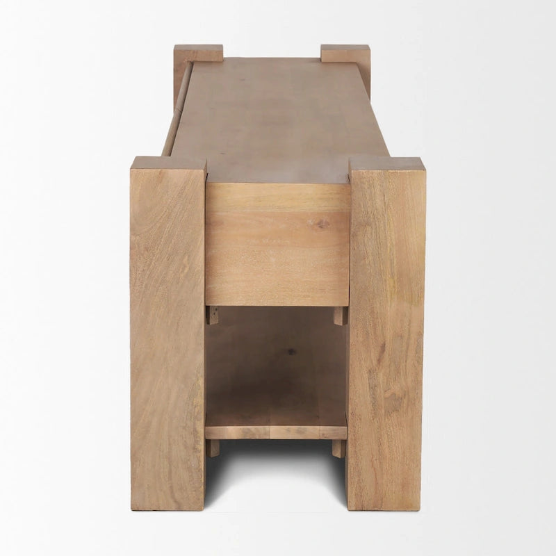 Meuble TV en bois brun clair - 70x20x24