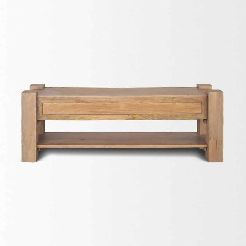 Meuble TV en bois brun clair - 70x20x24