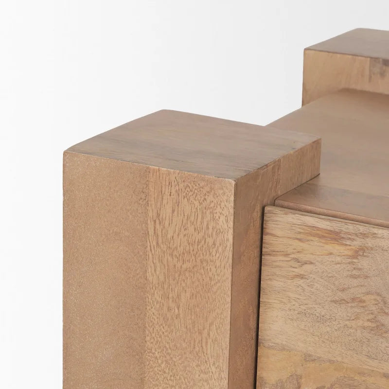 Meuble TV en bois brun clair - 70x20x24
