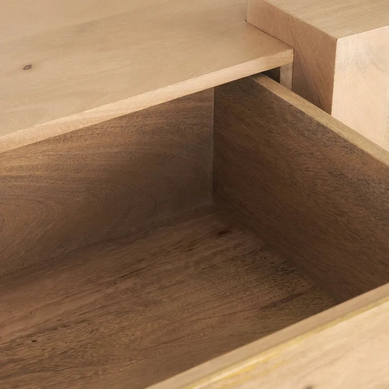Meuble TV en bois brun clair - 70x20x24