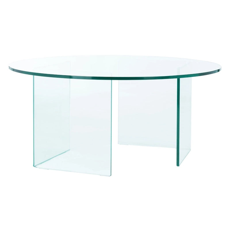 Table basse ronde en verre trempé - 35x35x16
