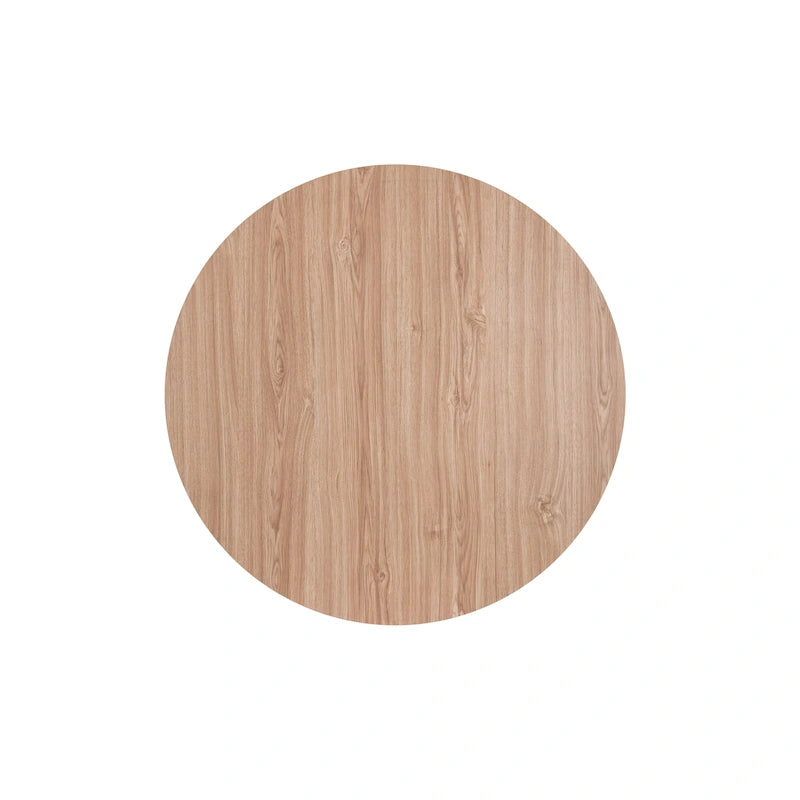 Table basse moderne ronde en métal et en bois