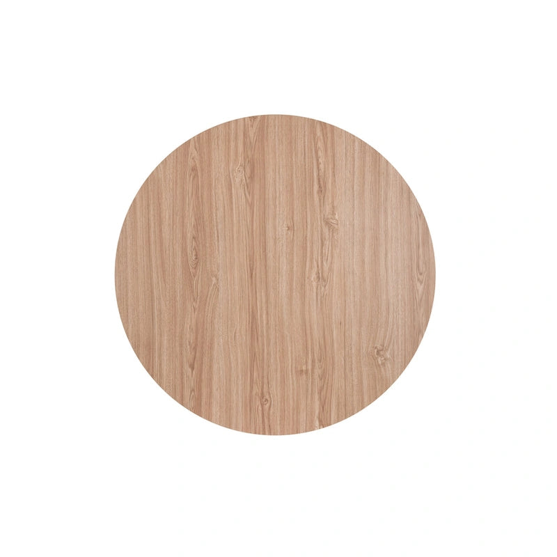 Table basse moderne ronde en métal et en bois