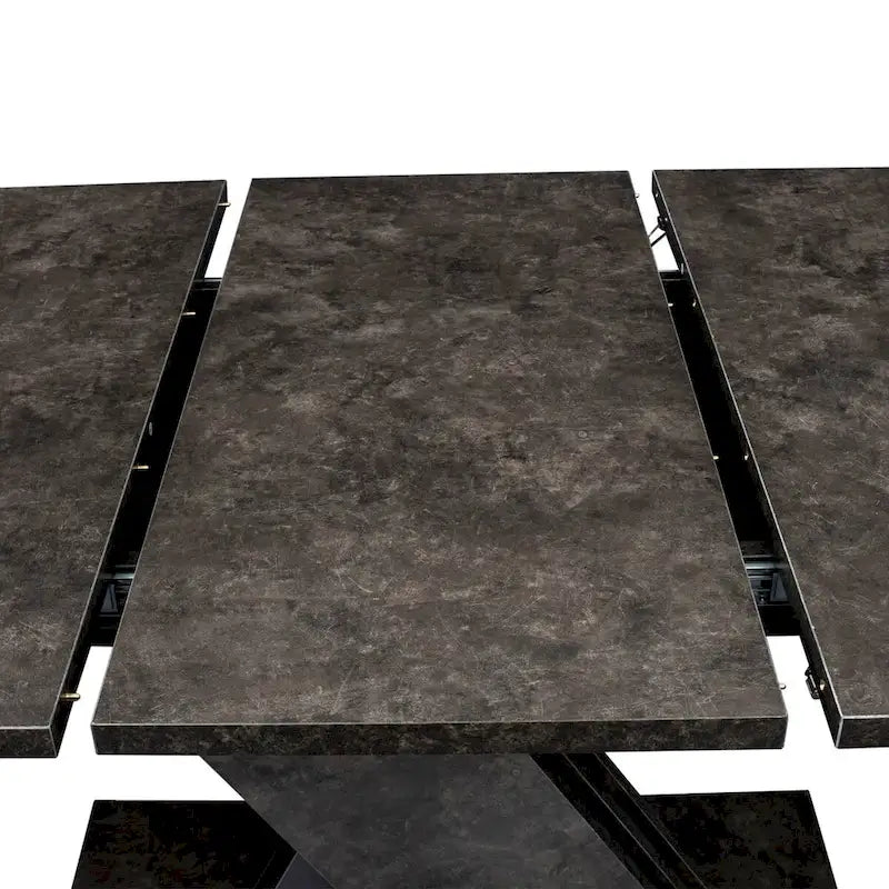 Console extensible de salle à manger avec piètement en X