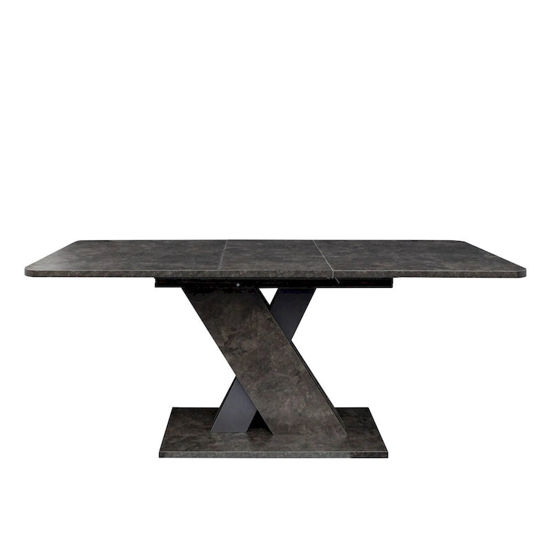 Console extensible de salle à manger avec piètement en X