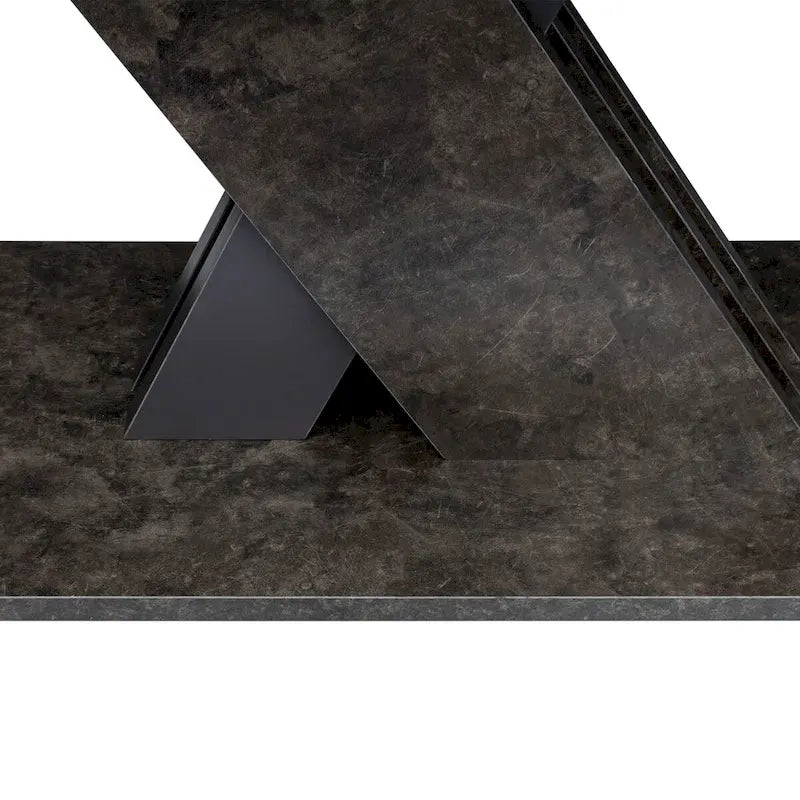 Console extensible de salle à manger avec piètement en X