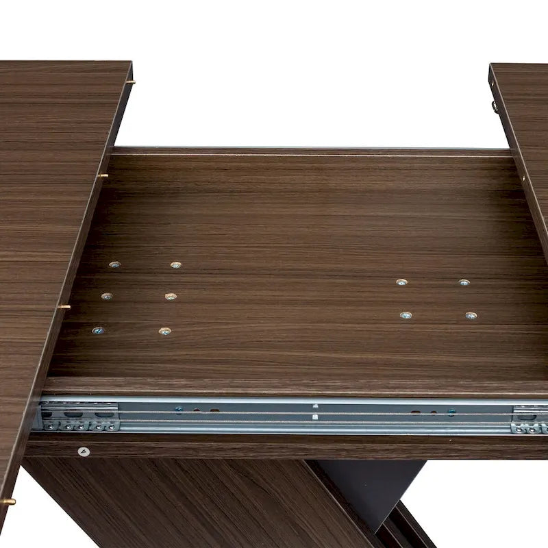 Console extensible de salle à manger avec piètement en X