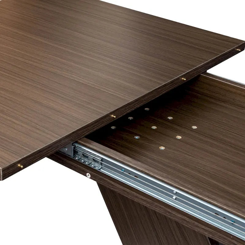 Console extensible de salle à manger avec piètement en X