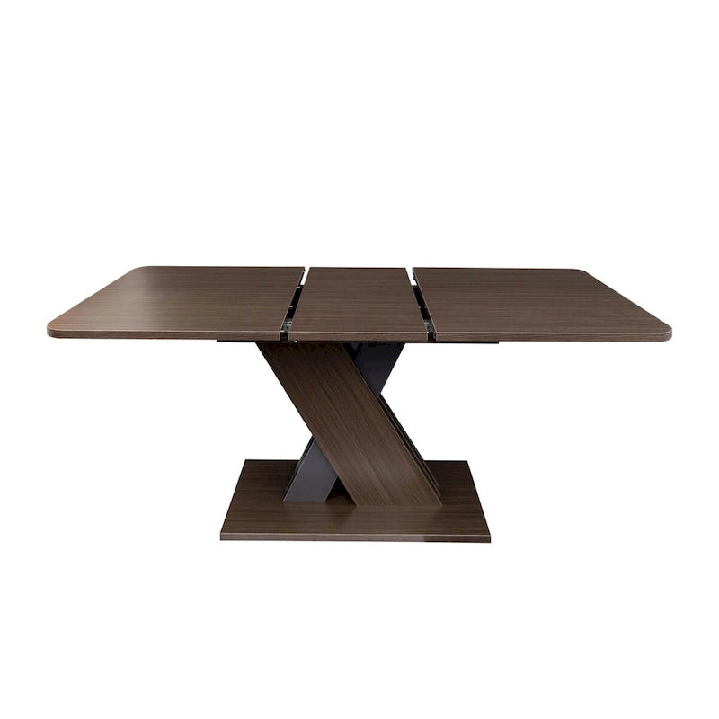 Console extensible de salle à manger avec piètement en X