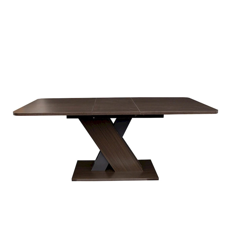 Console extensible de salle à manger avec piètement en X