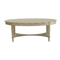 Table basse de style campagne française, blanc antique