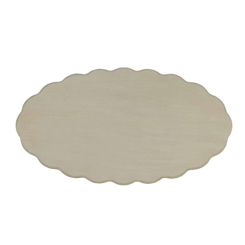 Table basse de style campagne française, blanc antique