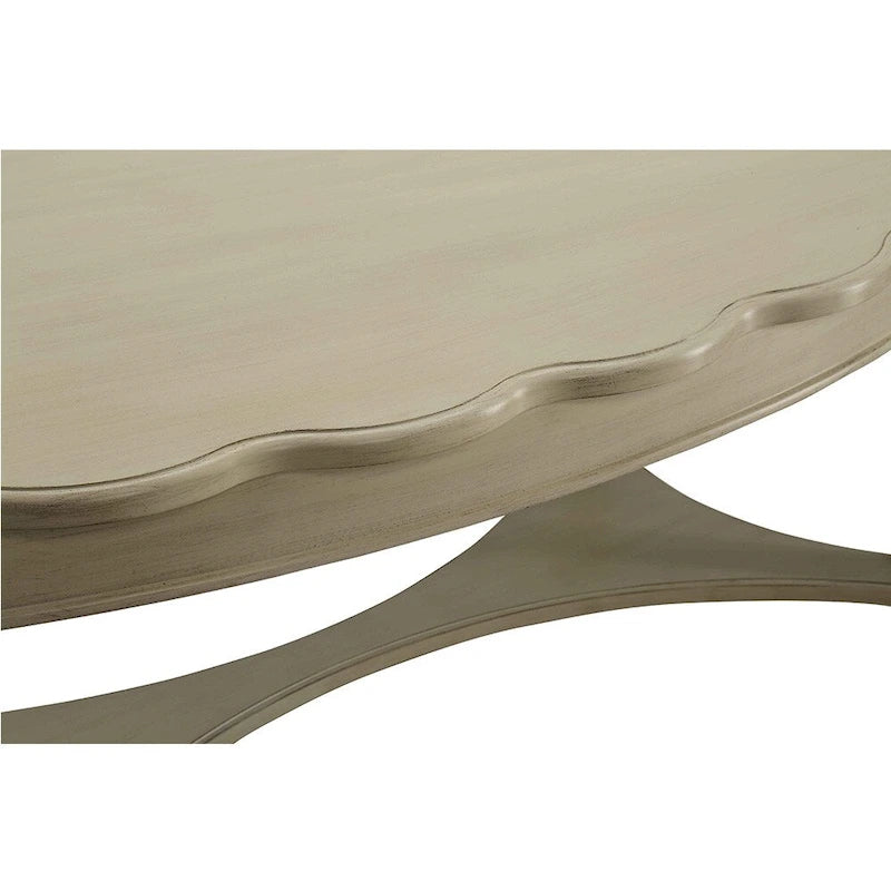 Table basse de style campagne française, blanc antique