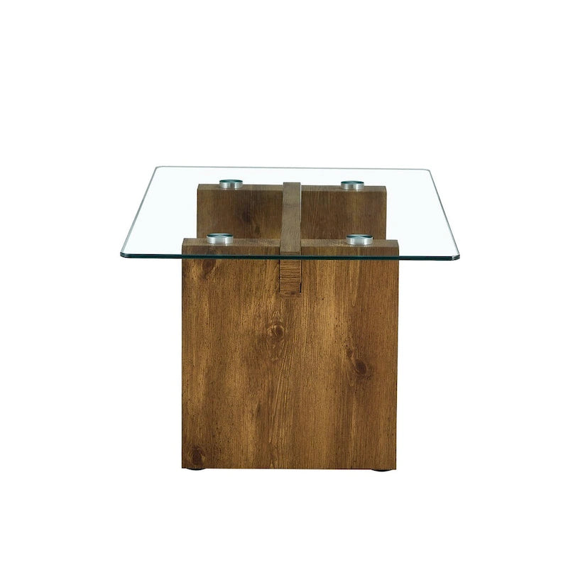 Table basse moderne minimaliste en verre trempé