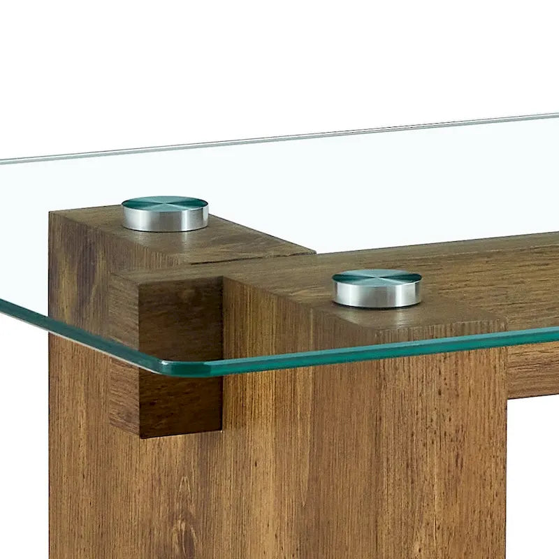 Table basse moderne minimaliste en verre trempé