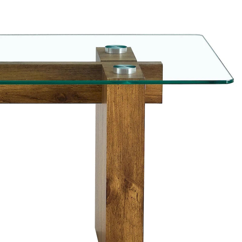Table basse moderne minimaliste en verre trempé