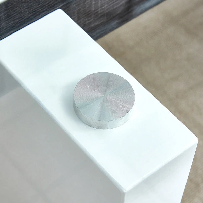 Table basse moderne minimaliste en verre trempé
