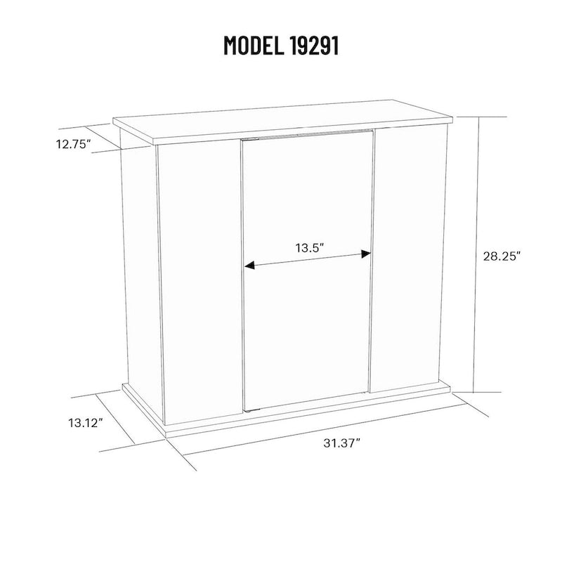 Meuble d'aquarium Serene Cherry 110/140 litres avec rangements